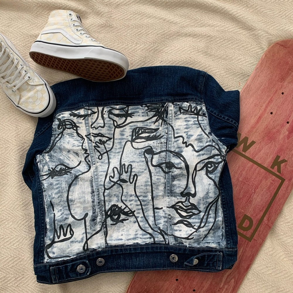 Hand painted Levi’s denim jacket